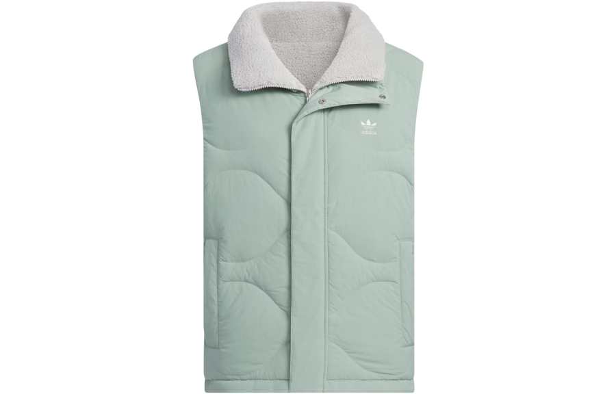 Adidas Originals Vests Men's Dusty Green Stand Collar Moderate Other