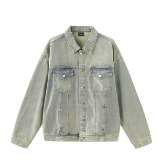 UNKNOWTAL Denim Jackets Unisex Lapel Moderate