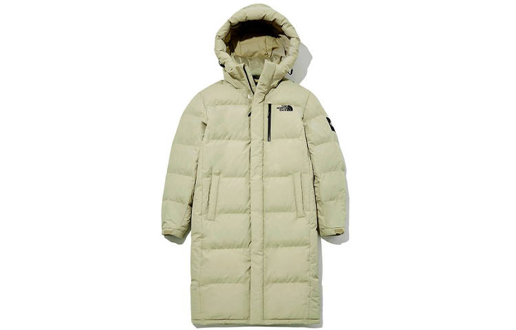 THE NORTH FACE Down Jackets Unisex Khaki Hooded Thickened Other