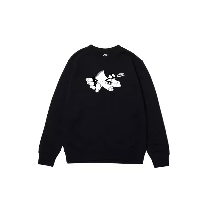 Nike Nike Sweatshirts Men's Black Crew Neck Moderate Regular