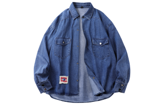 BEENTRILL Denim Jackets Unisex Lapel Moderate Straight Fit