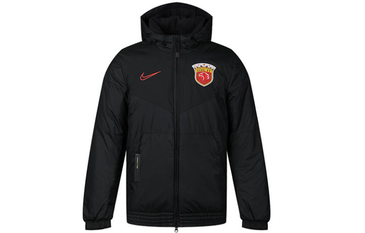 Nike Nike Puffer Jackets Men's Black Hooded Thickened Puffer Jacket