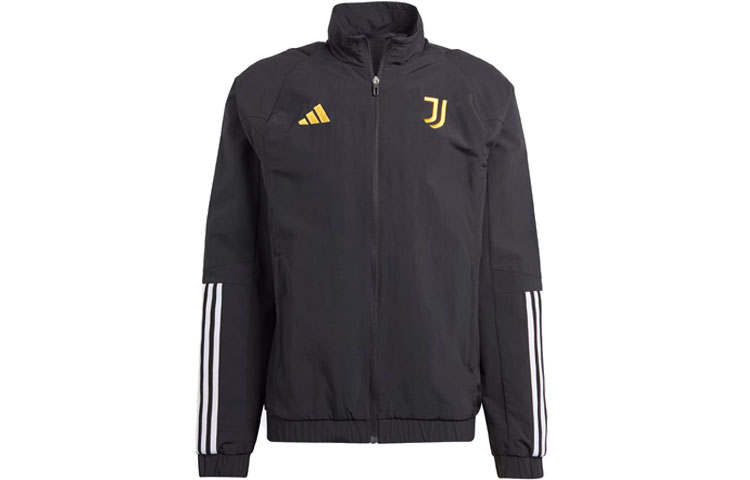 Adidas Adidas Juventus Retro Sports Stand Collar Jackets Men's Black
