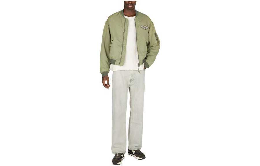 Visvim Jackets Men's Green Stand Collar Moderate Other