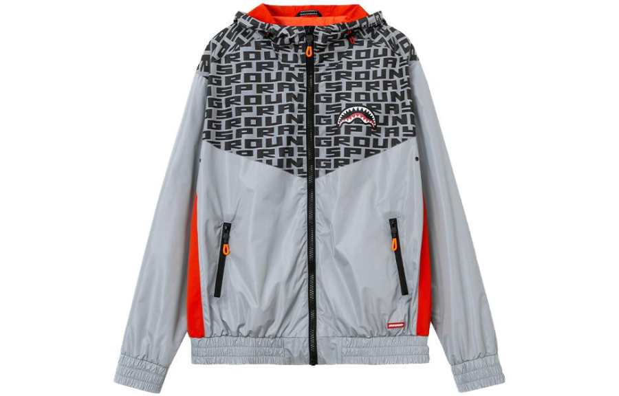 SPRAYGROUND SPRAYGROUND Jackets Unisex Silver Gray Hooded Moderate Other