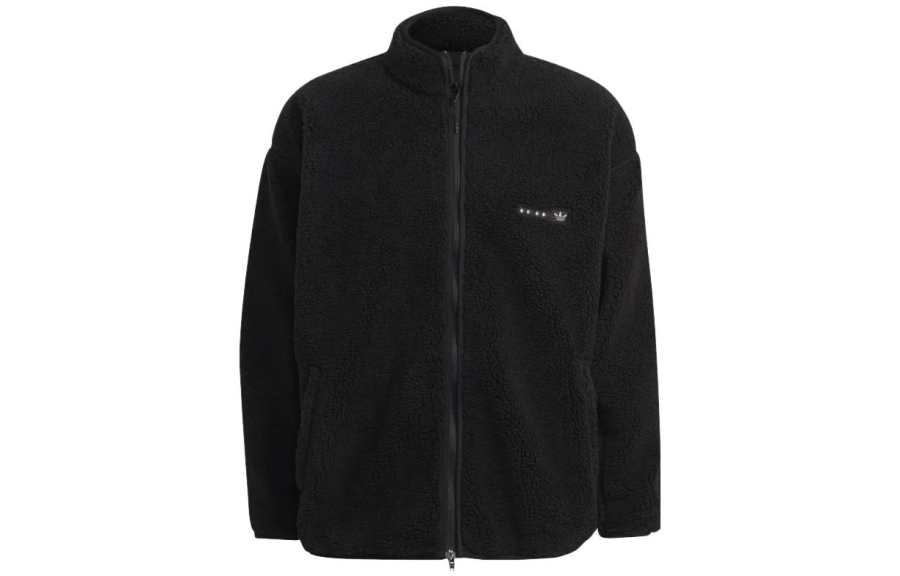 Adidas Originals Jackets Men's Black Stand Collar Moderate Other
