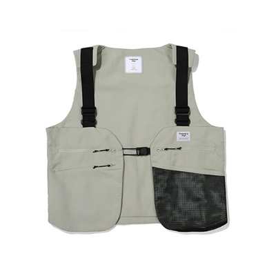 TREKSTA Vests Unisex Khaki Collarless Moderate Workwear