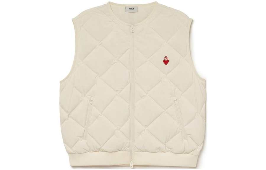 MLB New York Yankees Vests Men's Ecru Crew Neck Other