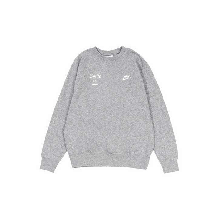 Nike Nike Sweatshirts Men's Gray Crew Neck Moderate Regular