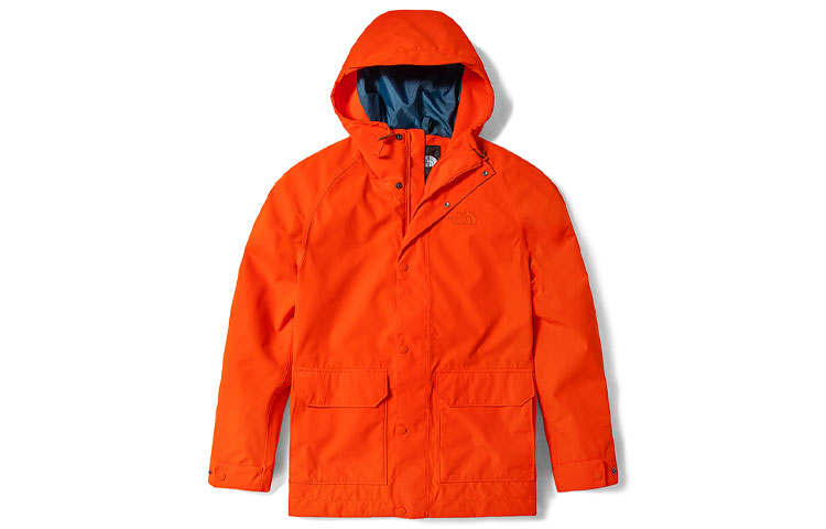 THE NORTH FACE Waterproof, Windproof, And Breathable Windbreaker Jacket Men's Orange