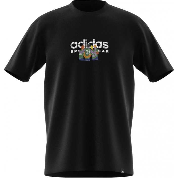 Adidas Adidas T Shirts Men's Black Crew Neck Moderate Straight Fit