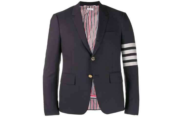 THOM BROWNE Business Suits Men's Blue Suit Collar Moderate Other