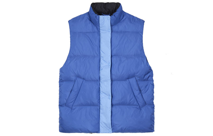 UNIQLO Vests Unisex Sky Blue Stand Collar Moderate Other