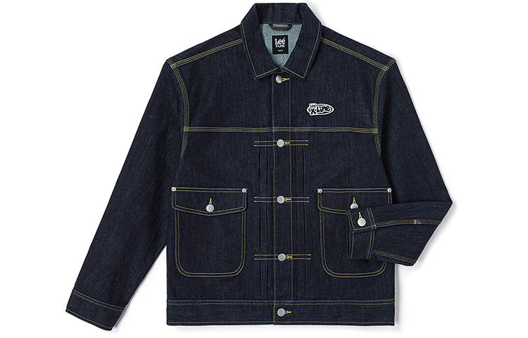 Lee Lee Xline Denim Jackets Men's Washed Lapel Moderate Straight Fit