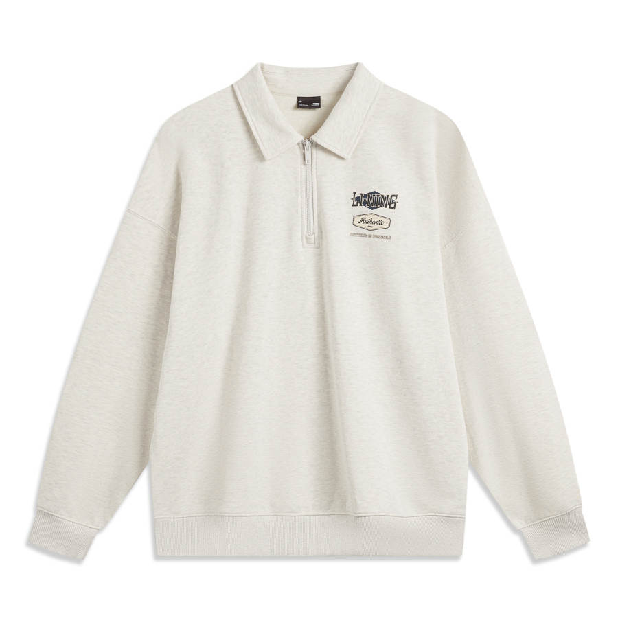 Li-Ning Li Ning Sports Life Collection Sweatshirt Unisex Heather Gray Tile Gray
