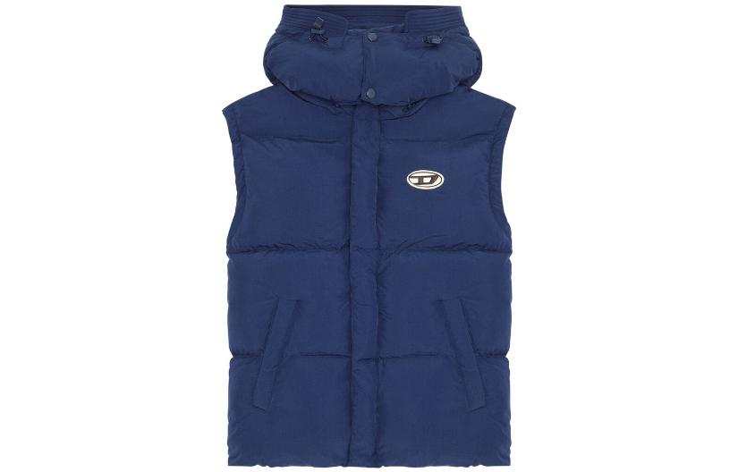 DIESEL Vests Men's Blue Detachable Hood Moderate Other