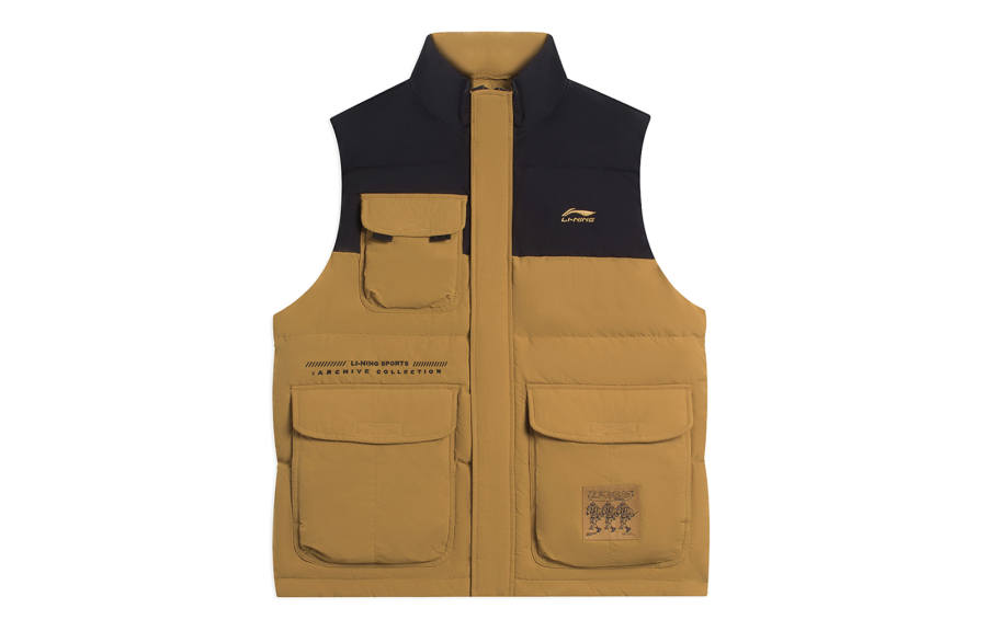 Li-Ning Li Ning Vest Men's Bone Brown & Multicolor Combination