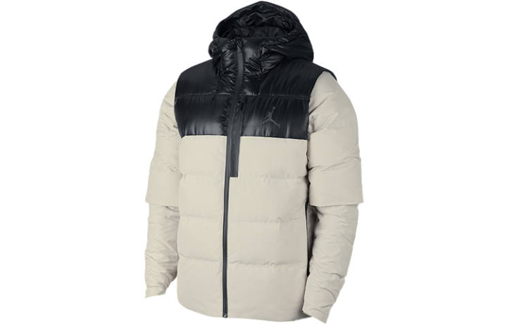 Jordan Jordan Down Jackets Men's White Stand Collar Thickened
