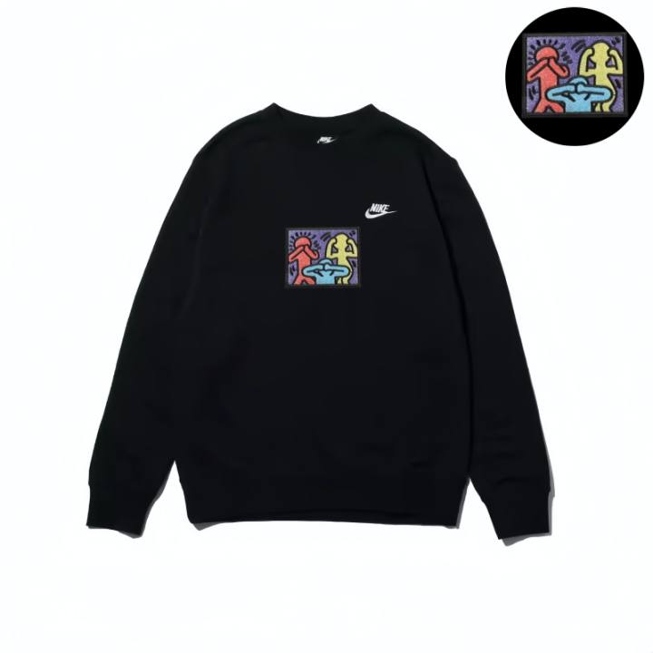 Nike Nike Sweatshirts Unisex Black Crew Neck Moderate Regular