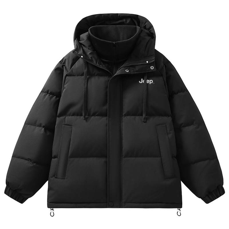 Jeep Jeep Down Jackets Unisex Hooded Thickened Mock Two Piece Down Jacket