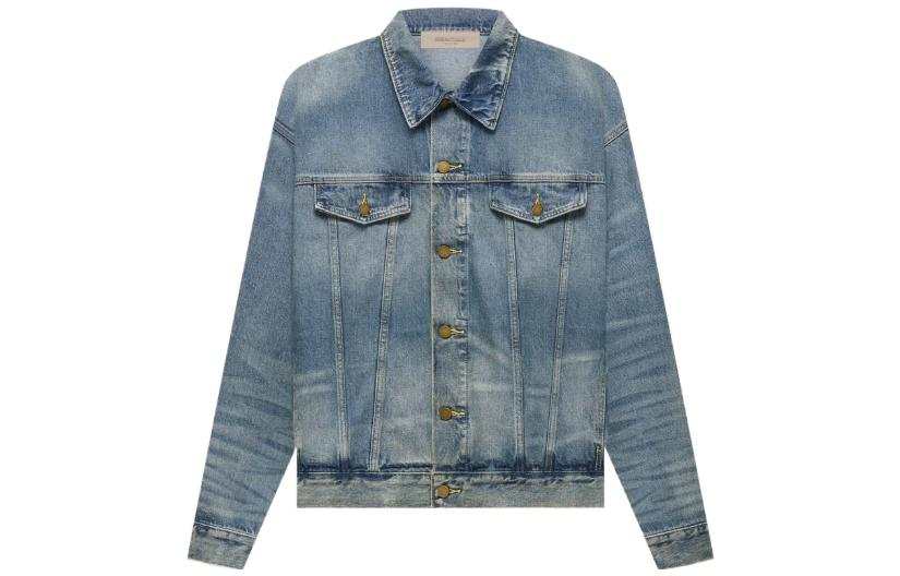 Fear Of God Essentials Denim Jacket Unisex Blue