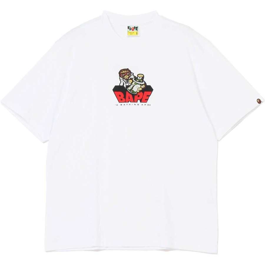 A BATHING APE T Shirts Men's Crew Neck Moderate Straight Fit