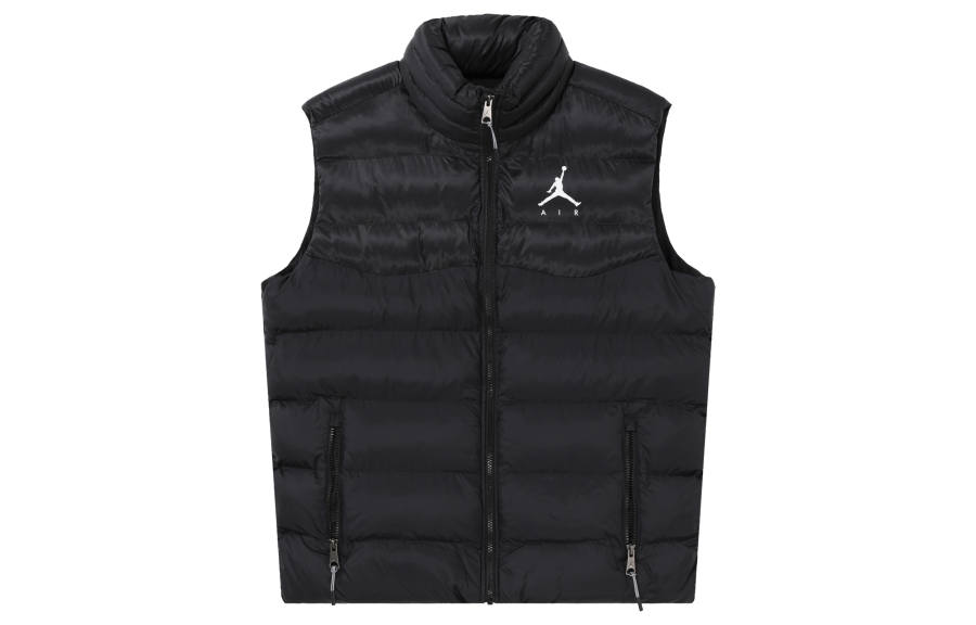 Jordan Jordan Jumpman Men's Logo Print Zip-Up Puffer Vest Black