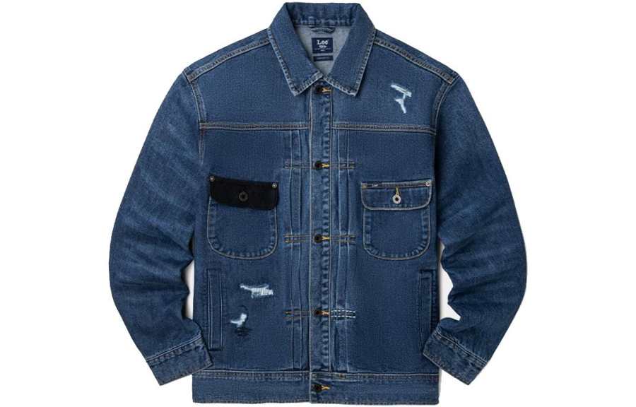 Lee Lee Denim Jackets Men's Blue Moderate Straight Fit