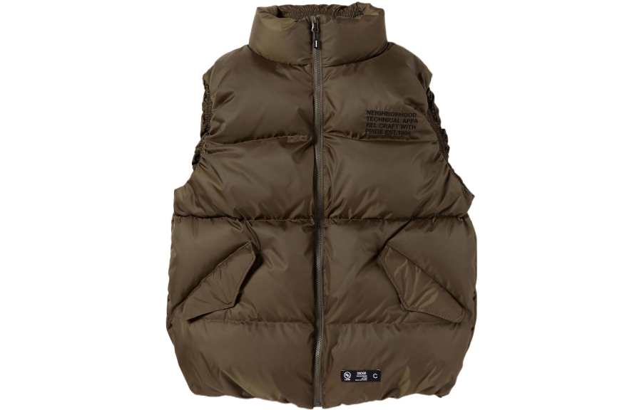 NEIGHBORHOOD Down Vests Men's Stand Collar Moderate Other