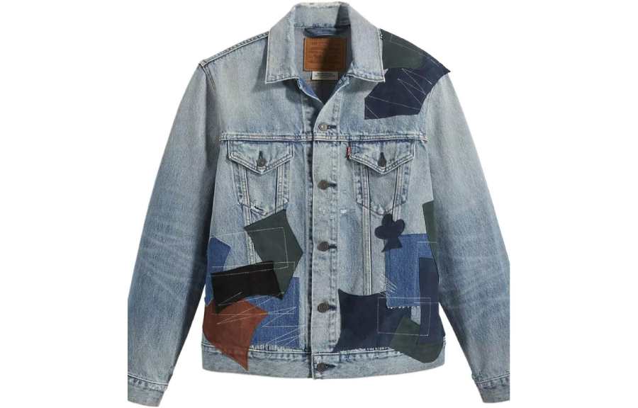 Levis Levis Denim Jackets Men's Blue Lapel Moderate Straight Fit