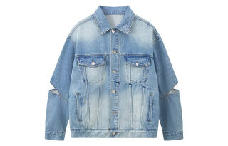 SPRAYGROUND Denim Jackets Unisex Denim Blue Lapel Moderate Straight Fit