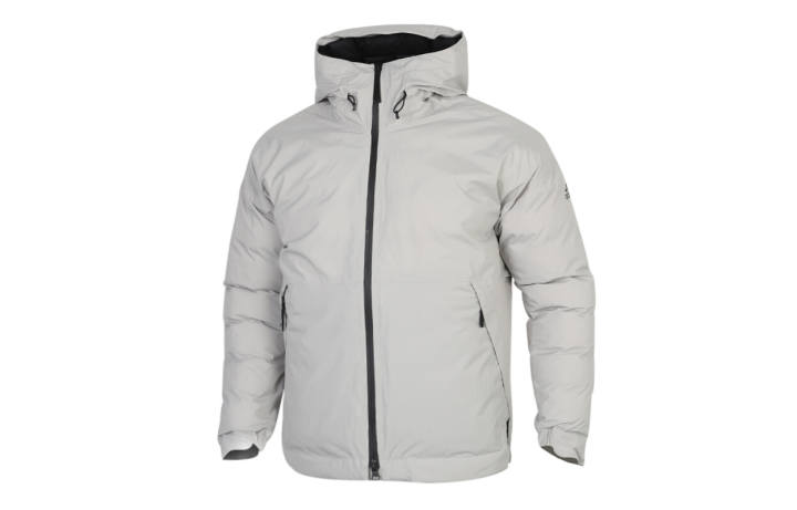Adidas Adidas Puffer Jackets Men's Gray Hooded Moderate Puffer Jacket