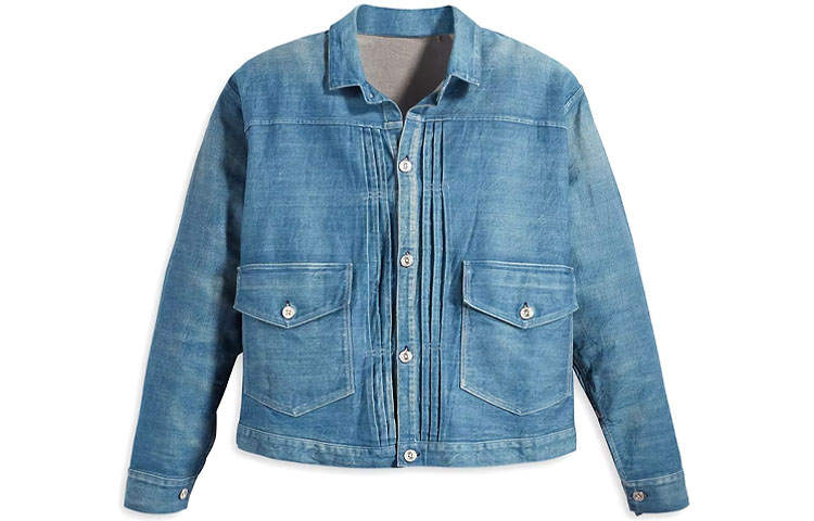 Levis Levis Denim Jackets Men's Blue Lapel Moderate Straight Fit