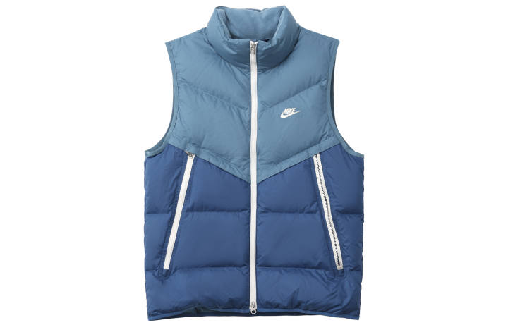 Nike Nike Down Vests Men's Blue Stand Collar Moderate Other