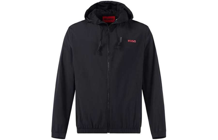Hugo Boss logo-print zip-up hoodie