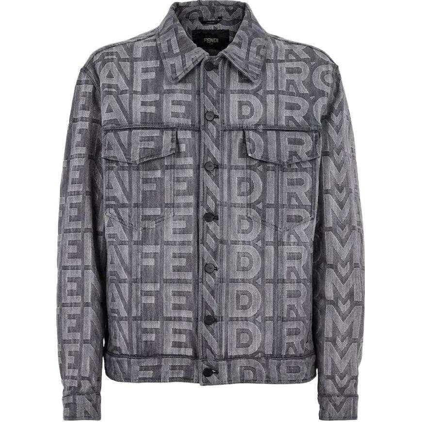 FENDI FENDI FW22 Denim Jacket Men's Black