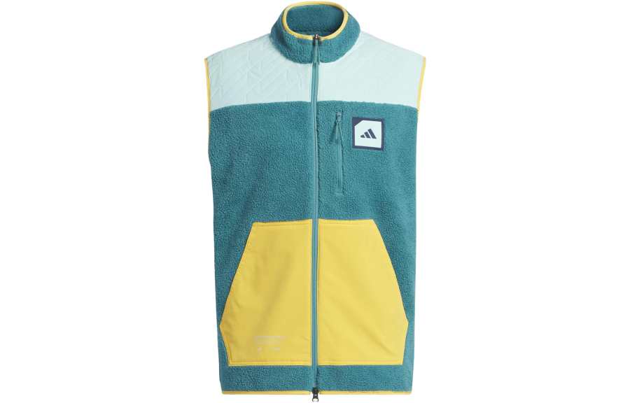 Adidas Adidas Vests Men's Green Stand Collar Moderate Other