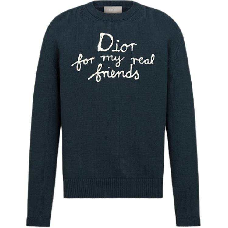DIOR Homme Logo Detailed Crewneck Knitted Jumper