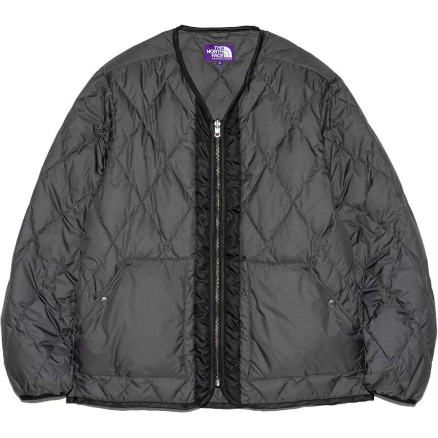 THE NORTH FACE PURPLE LABEL PLAS Field Down Cardigan Down Jacket Unisex Asphalt Gray