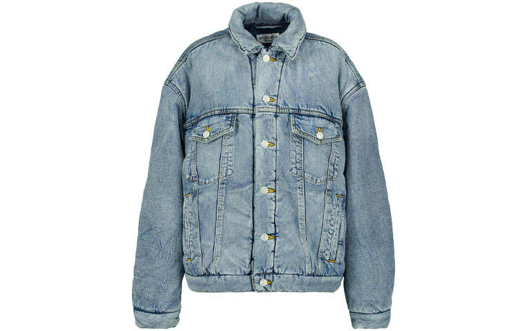 Balenciaga Padded Denim Jacket In Indigo
