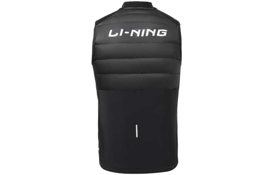 Li-Ning Li Ning Running Collection Down Vests Men's Black Baseball Collar Moderate Other
