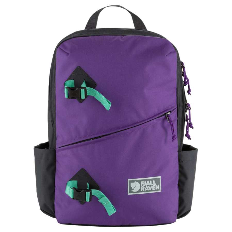 Fjallraven 17L Backpack Outdoor Bag Nylon Violet & Coal Black Unisex