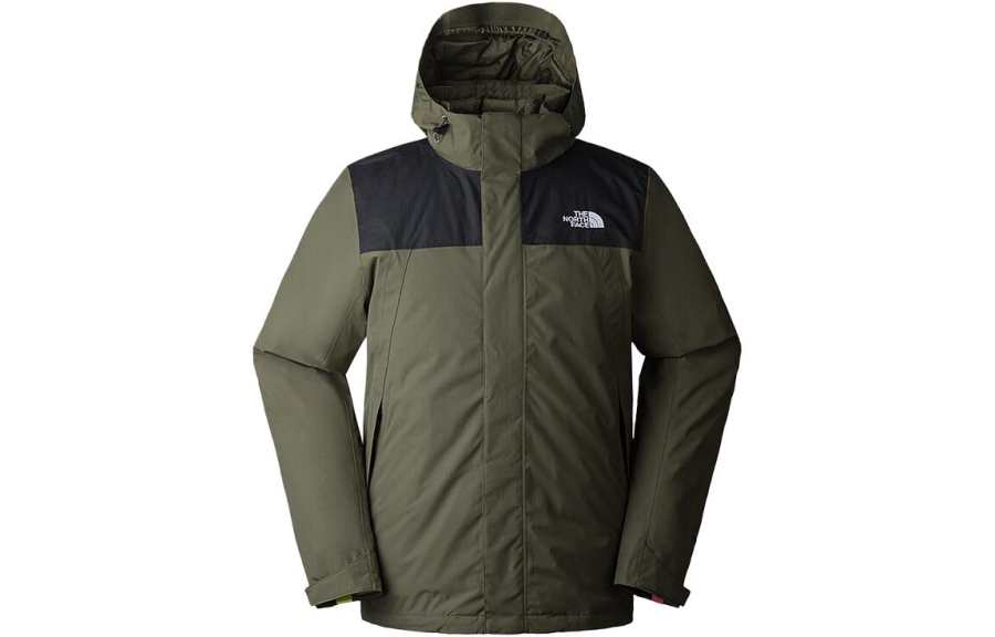 THE NORTH FACE Outdoor Hiking Waterproof, Windproof, And Breathable Windbreaker Jacket Men's Army Green