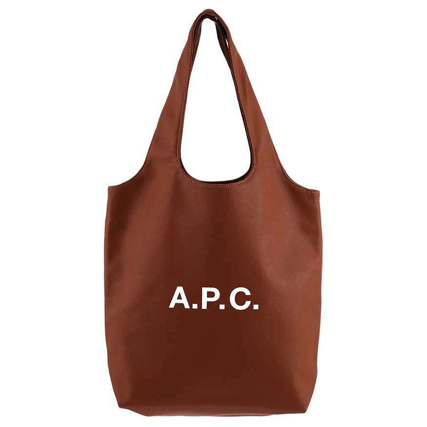 A.P.C Ninon Polyester Tote Bag, Shopping Bag, Handbag, Shoulder Bag Small Women's Brown