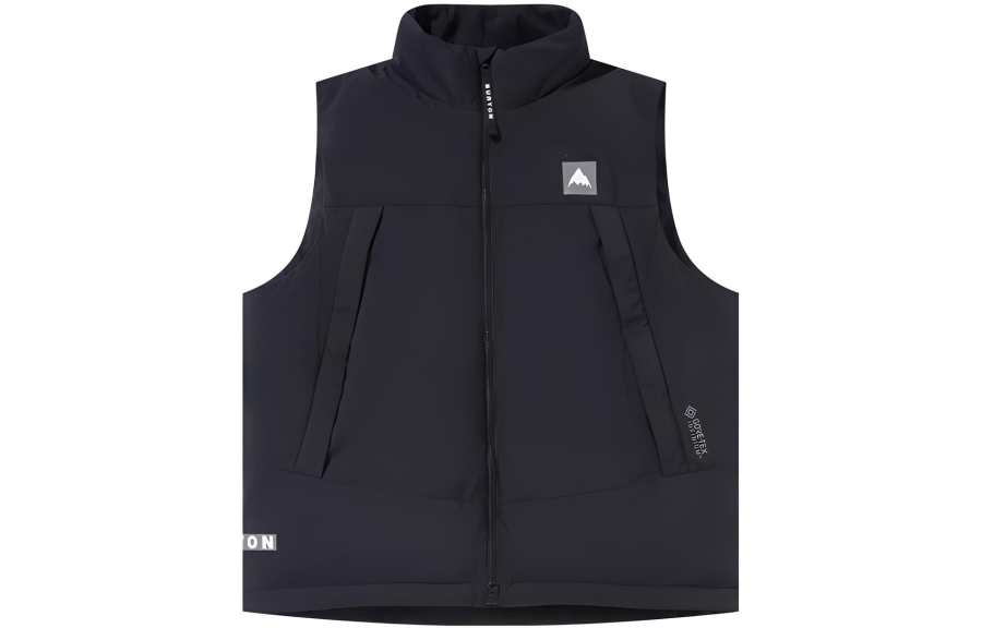 BURTON Down Vests Unisex Black Stand Collar Thickened And Fleece Lined Other