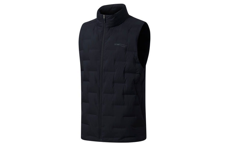 Saucony Down Vests Men's Black Stand Collar Thickened Other