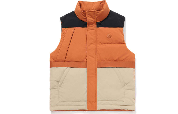 Li-Ning Li Ning Down Vests Men's Amber Brown Stand Collar Thickened Other