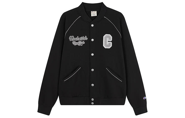 Champion FW24 Field Of Play Vintage American Casual Sports Versatile Patchwork Baseball Fleece Lined Jacket