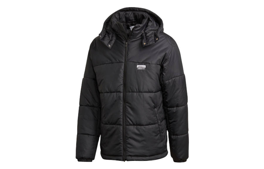 Adidas Originals RYV Puffer Jackets Men's Black Detachable Hood Thickened Other