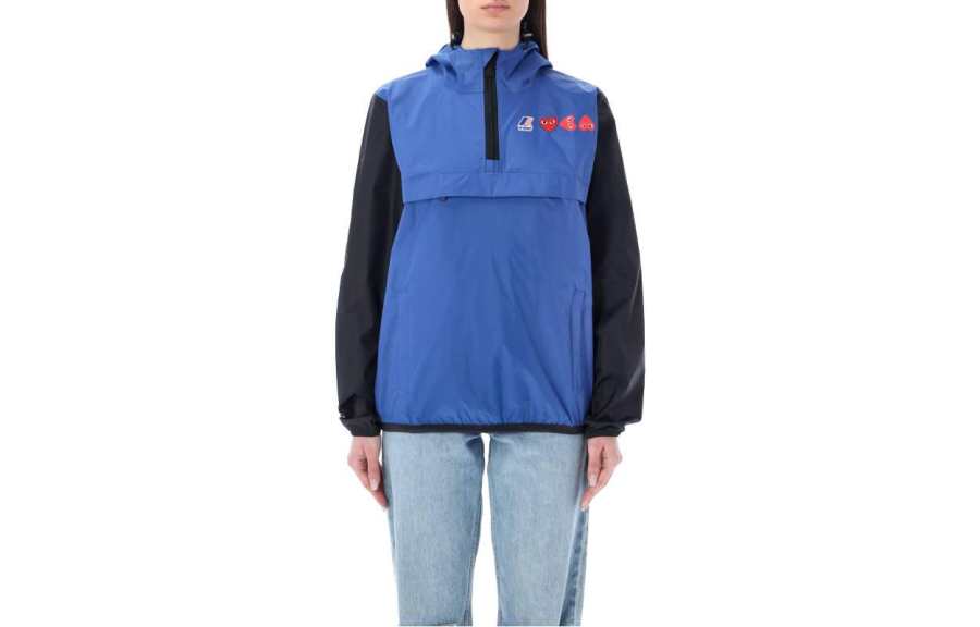CDG Play Jackets Unisex Blue Black Hooded Moderate Other